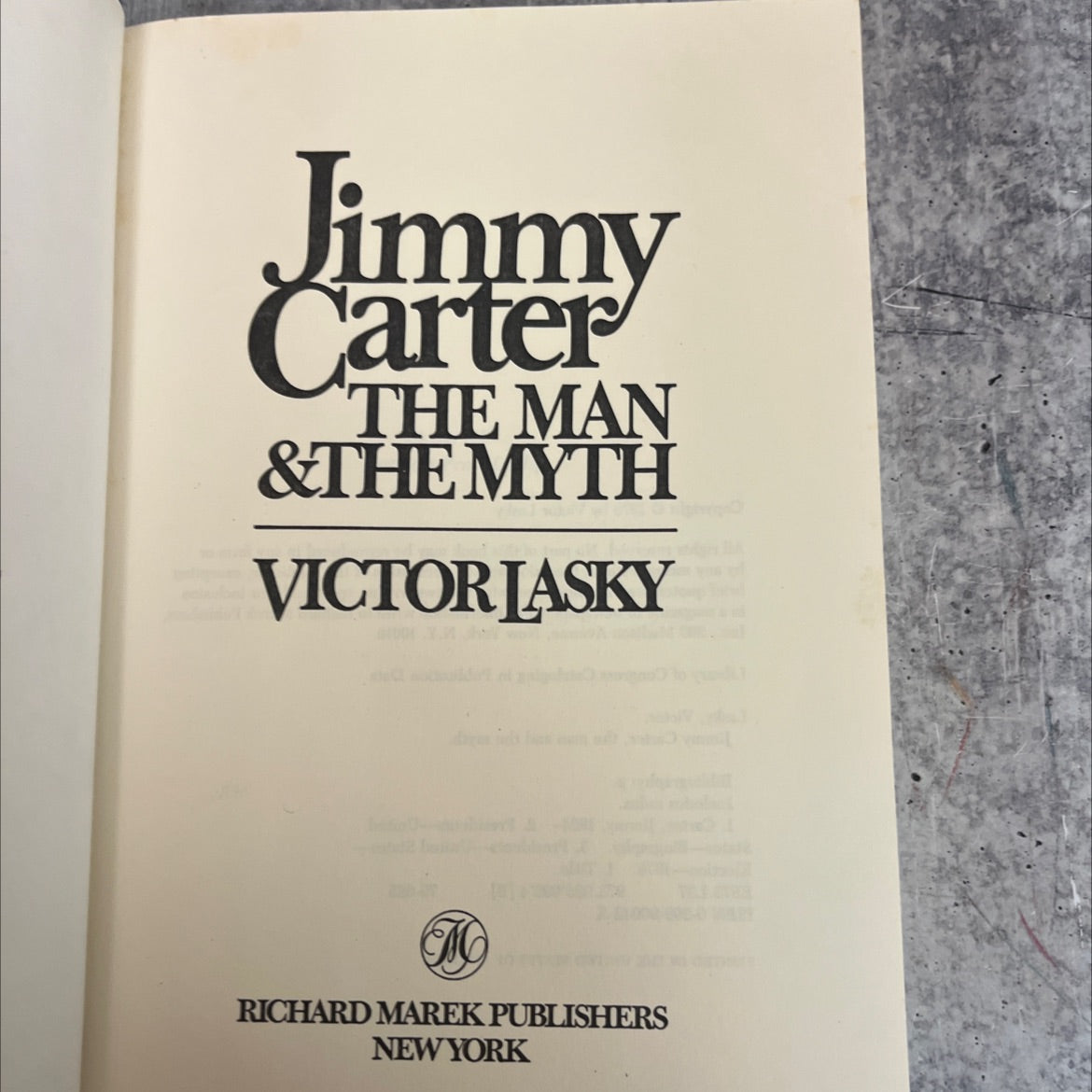 jimmy carter the man & the myth book, by victor lasky, 1979 Hardcover image 2