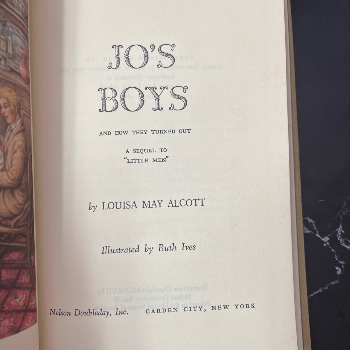 jo's boys and how they turned out a sequel to \"little men\" book, by louisa may alcott, 1957 Hardcover, Vintage image 2