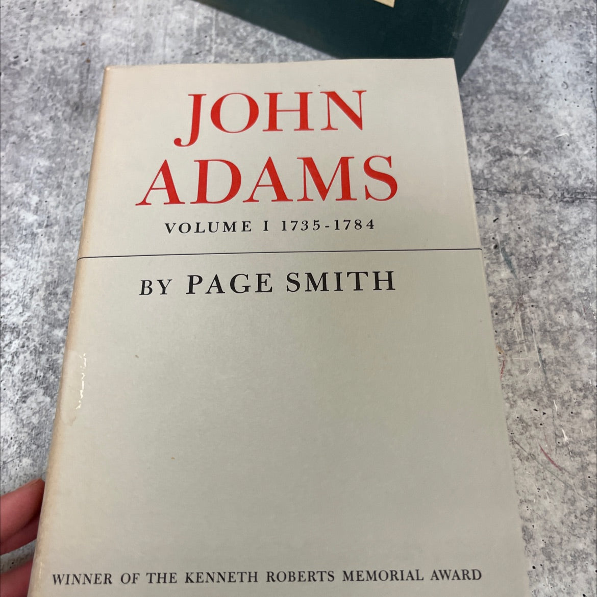 john adams volume i 1735-1784 book, by page smith, 1962 Hardcover image 2