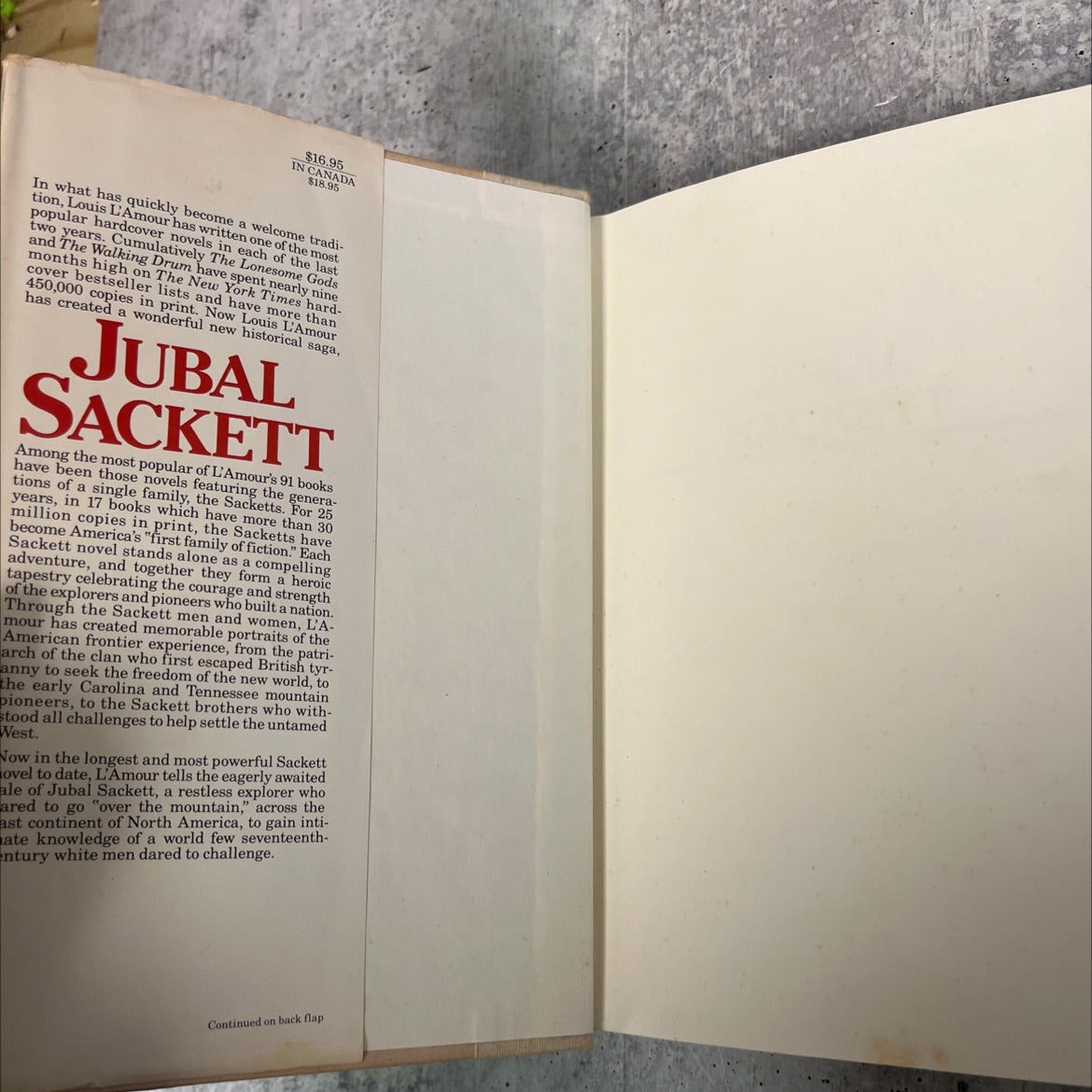 jubal sackett book, by louis l'amour, 1985 Hardcover image 4