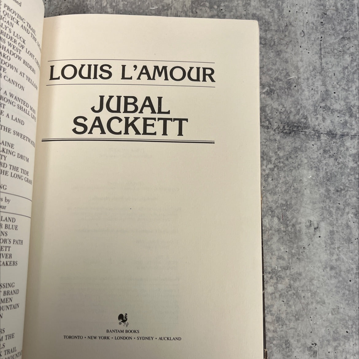 jubal sackett book, by louis l'amour, 1985 Hardcover image 2