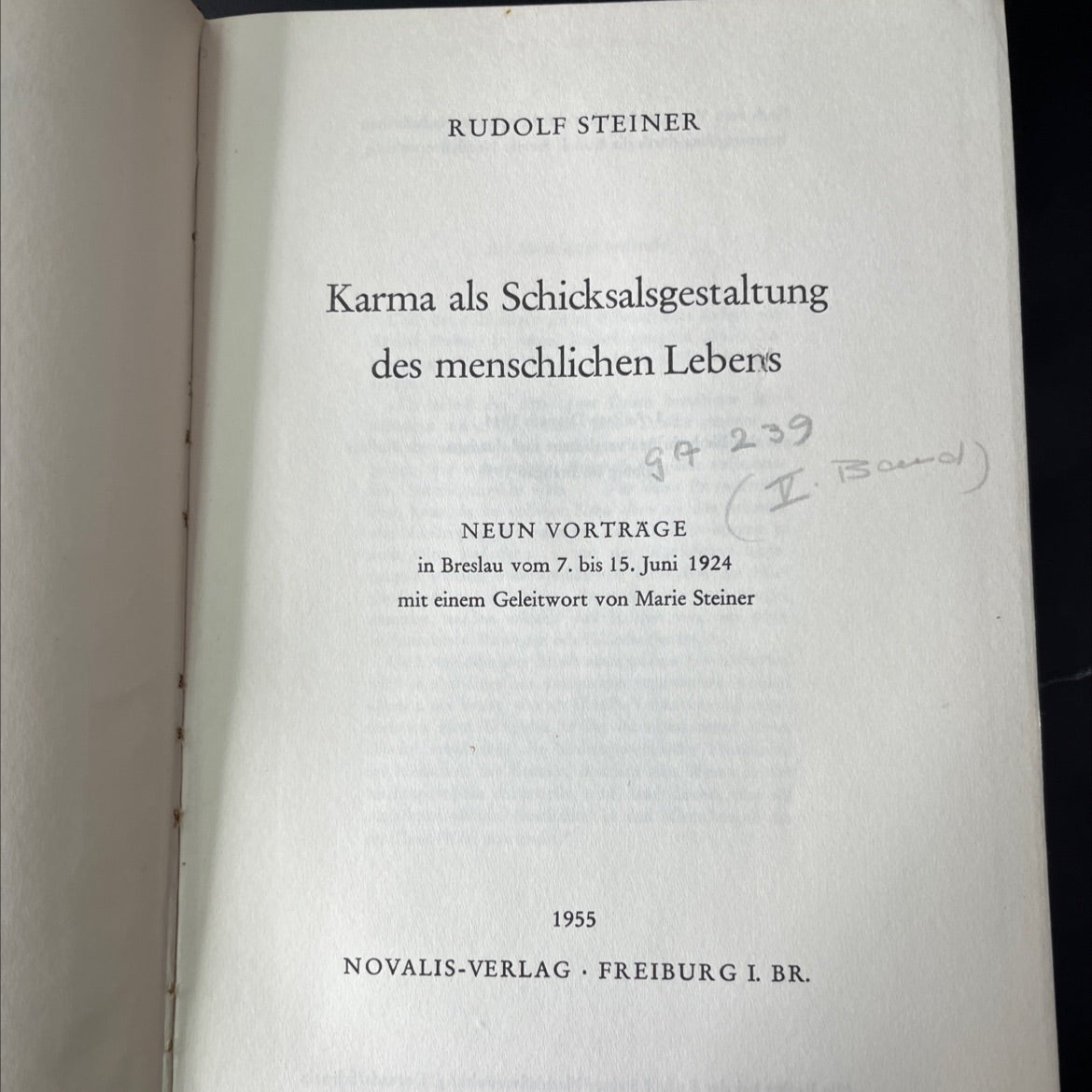 karma as the shaping of human destiny book, by rudolf steiner, 1955 Hardcover, Vintage image 2