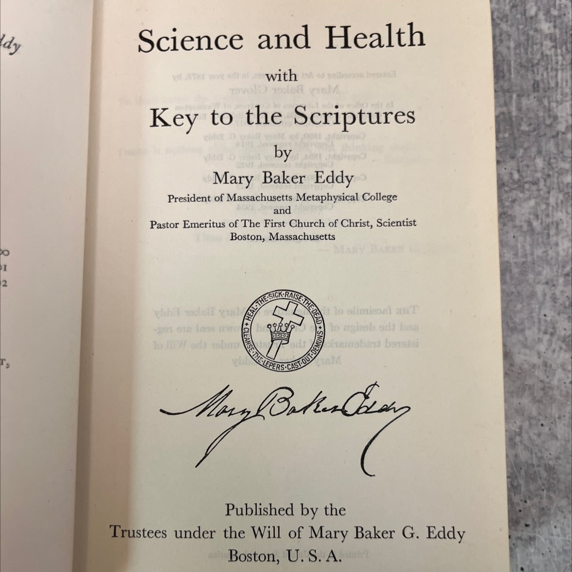 key to the scriptures book, by Mary Baker Eddy, 2010 Hardcover image 2