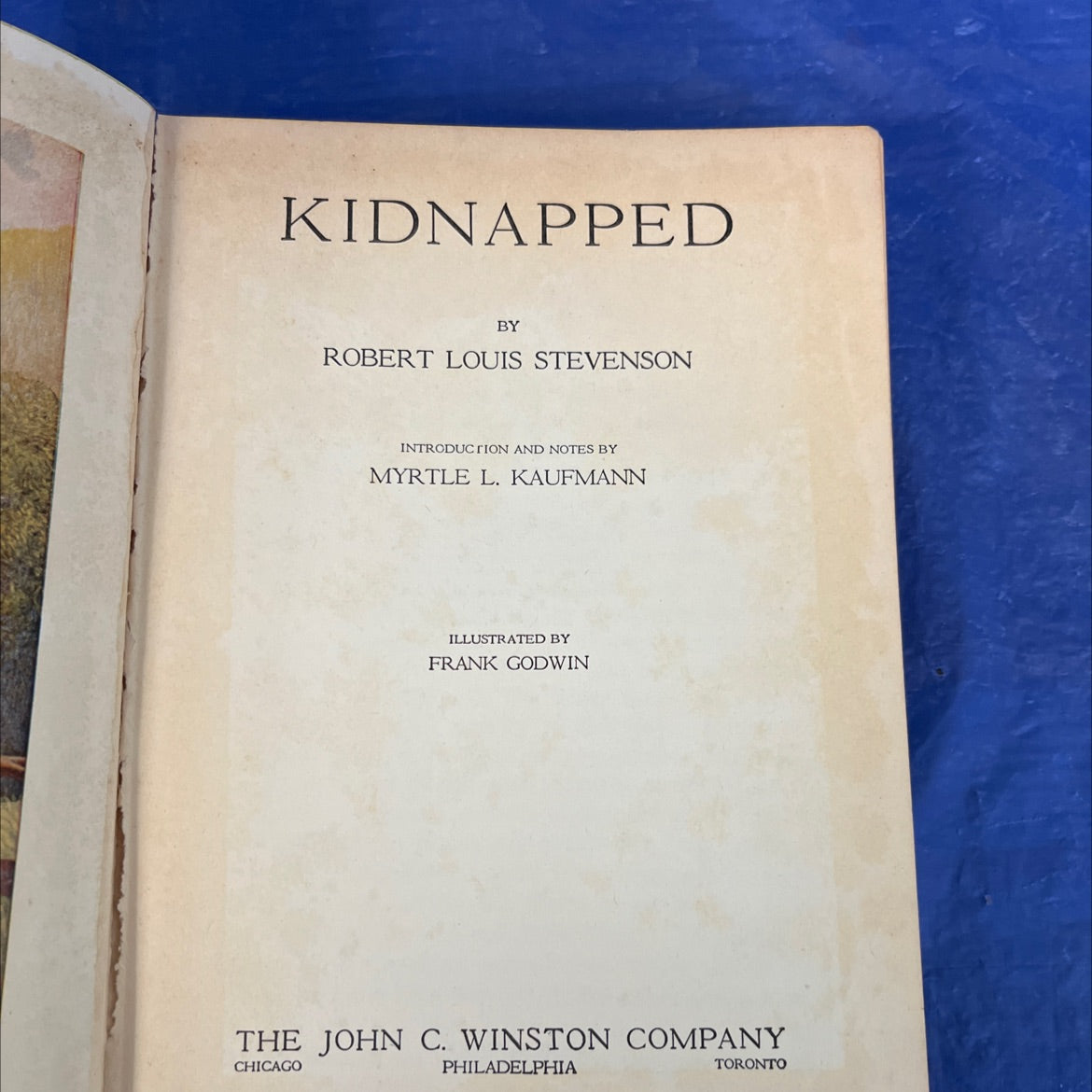 kidnapped book, by robert louis stevenson, 1925 Hardcover image 2