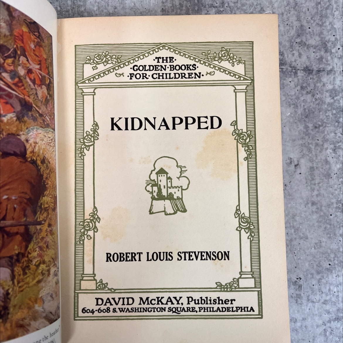 kidnapped book, by robert louis stevenson, 1970 Hardcover, Vintage image 2