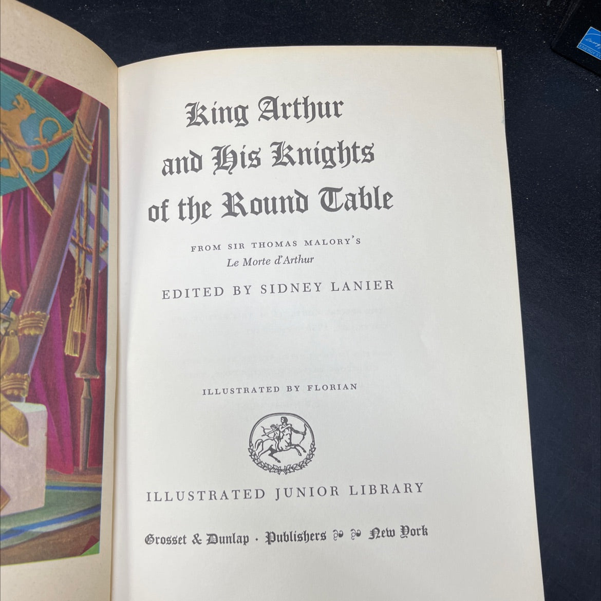 king arthur and his knights of the round table book, by sir thomas malory, 1950 Hardcover image 2