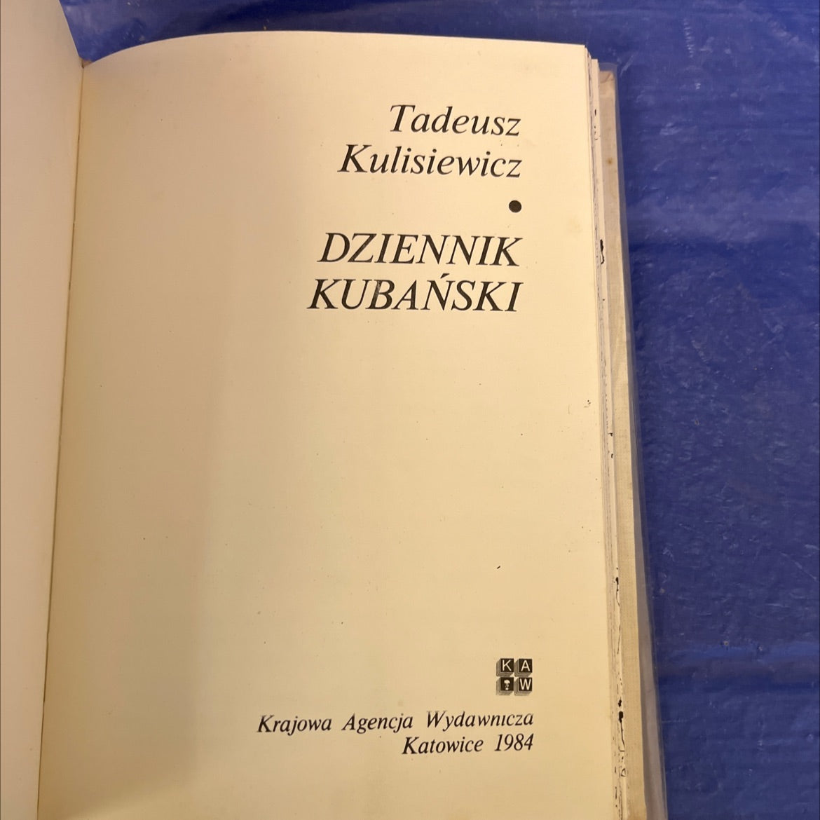 kuban diary book, by Tadeusz Kulisiewicz, 1984 Hardcover image 2