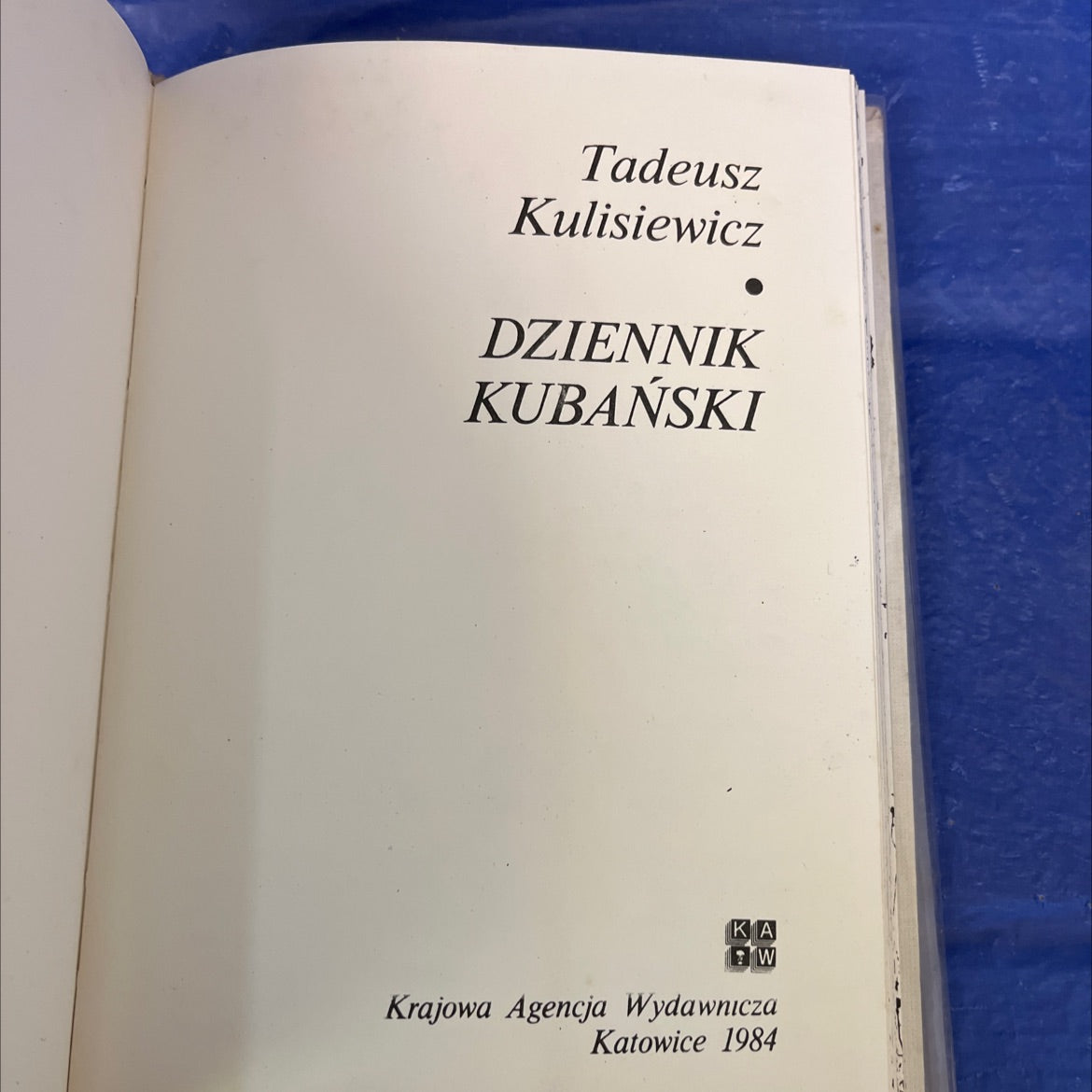 kuban diary book, by Tadeusz Kulisiewicz, 1984 Hardcover image 3