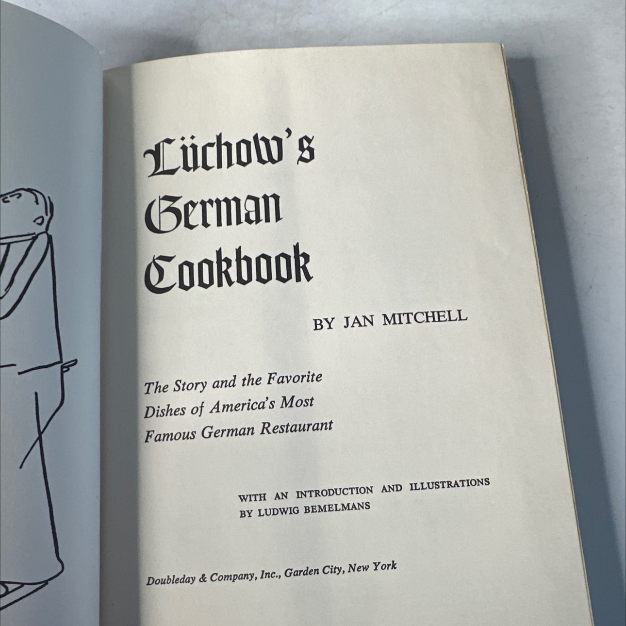 lüchow's german cookbook book, by jan mitchell, 1964 Hardcover image 2