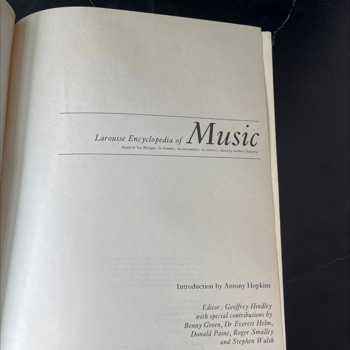 larousse encyclopedia of music book, by norbert dufourcq, 1971 Hardcover image 2