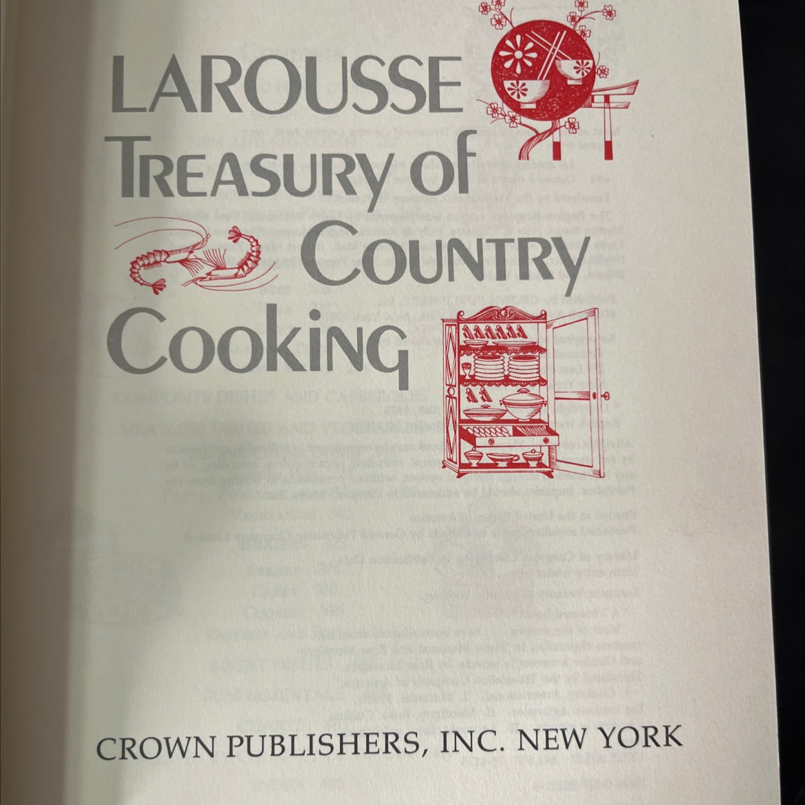 larousse treasury of country cooking book, by Marie Maronne, Rose Montigny, 1975 Hardcover, Vintage image 2