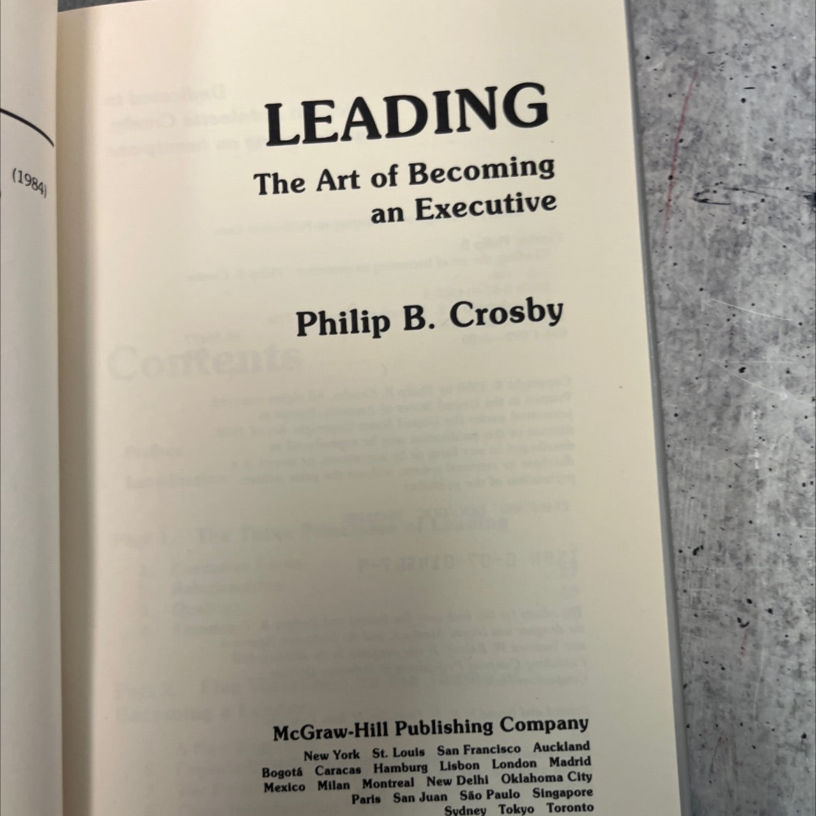 leading the art of becoming an executive book, by philip b. crosby, 1990 Hardcover image 2