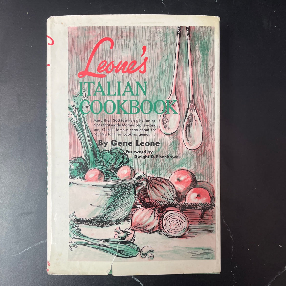 leone's italian cookbook book, by gene leone, 1967 Hardcover, Vintage image 1