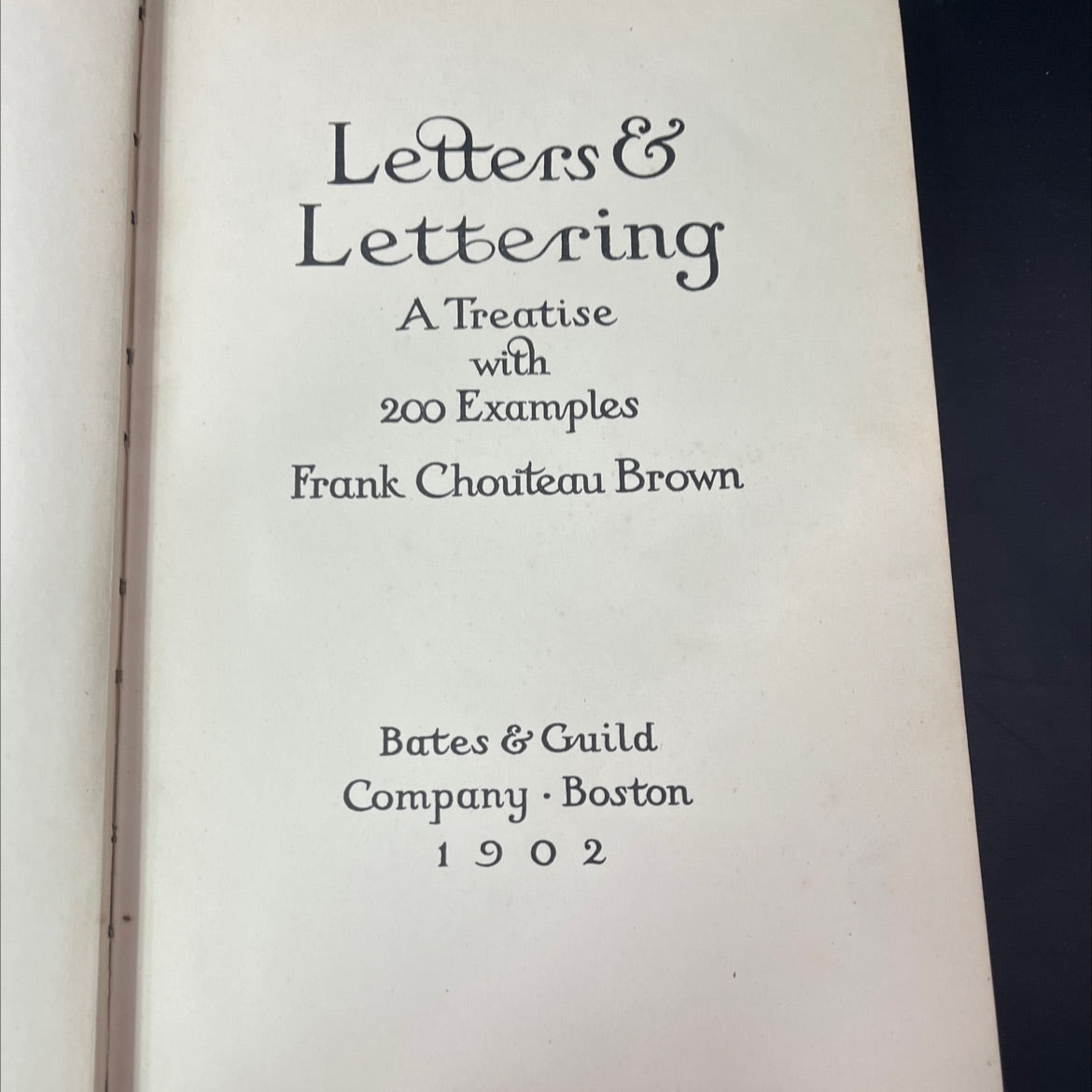 letters & lettering a treatise with 200 examples book, by frank chouteau brown, 1902 Hardcover, Antique image 2