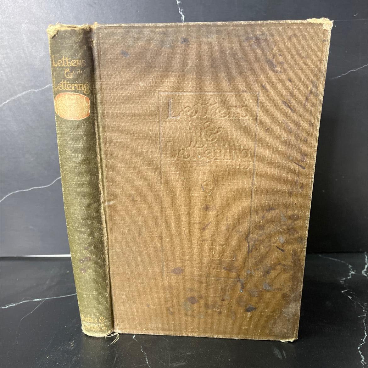 letters & lettering a treatise with 200 examples book, by frank chouteau brown, 1902 Hardcover, Antique image 1