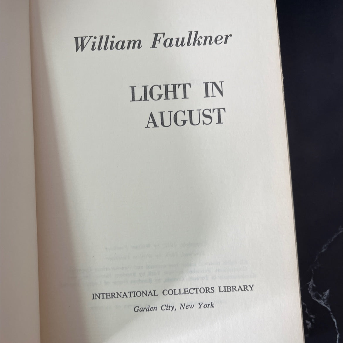 light in august book, by william faulkner, 1959 Hardcover, Vintage image 2