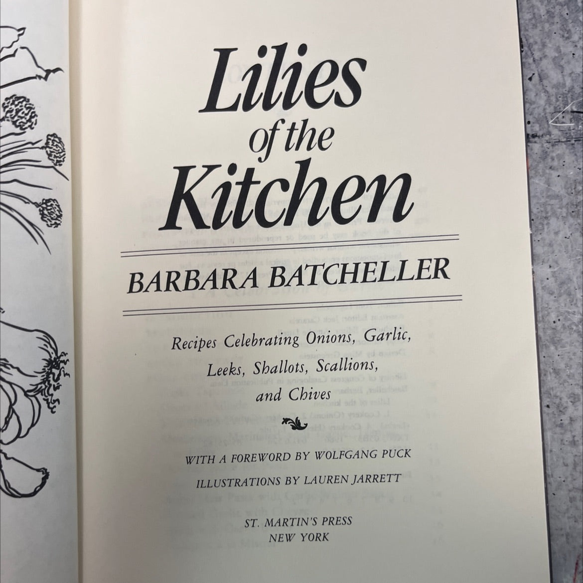 lilies of the kitchen book, by barbara batcheller, 1986 Hardcover, First Edition image 2