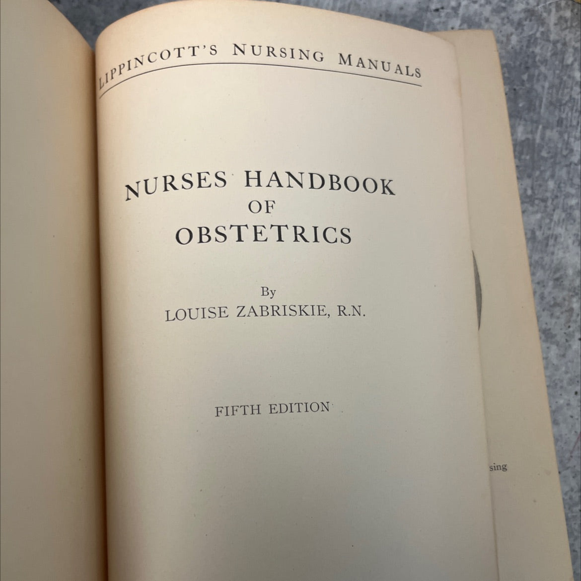 lippincott's nursing manuals nurses handbook of obstetrics book, by louise zabriskie, r.n., 1937 Hardcover, Antique image 2