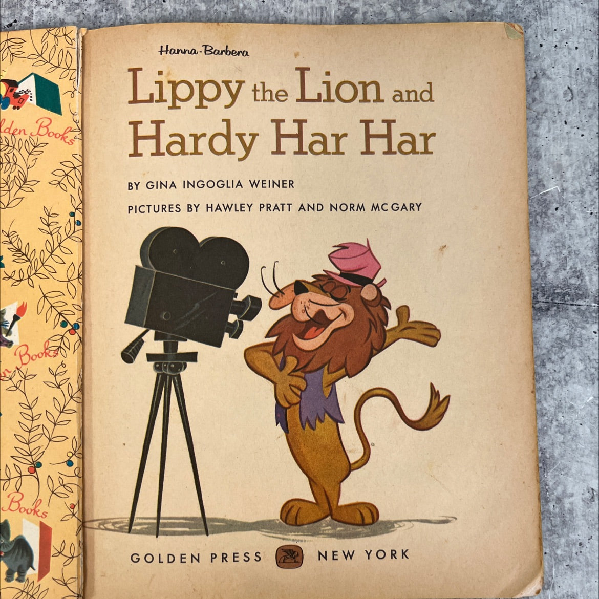 lippy the lion and hardy har har book, by gina ingoglia weiner, 1963 Hardcover, Vintage image 2