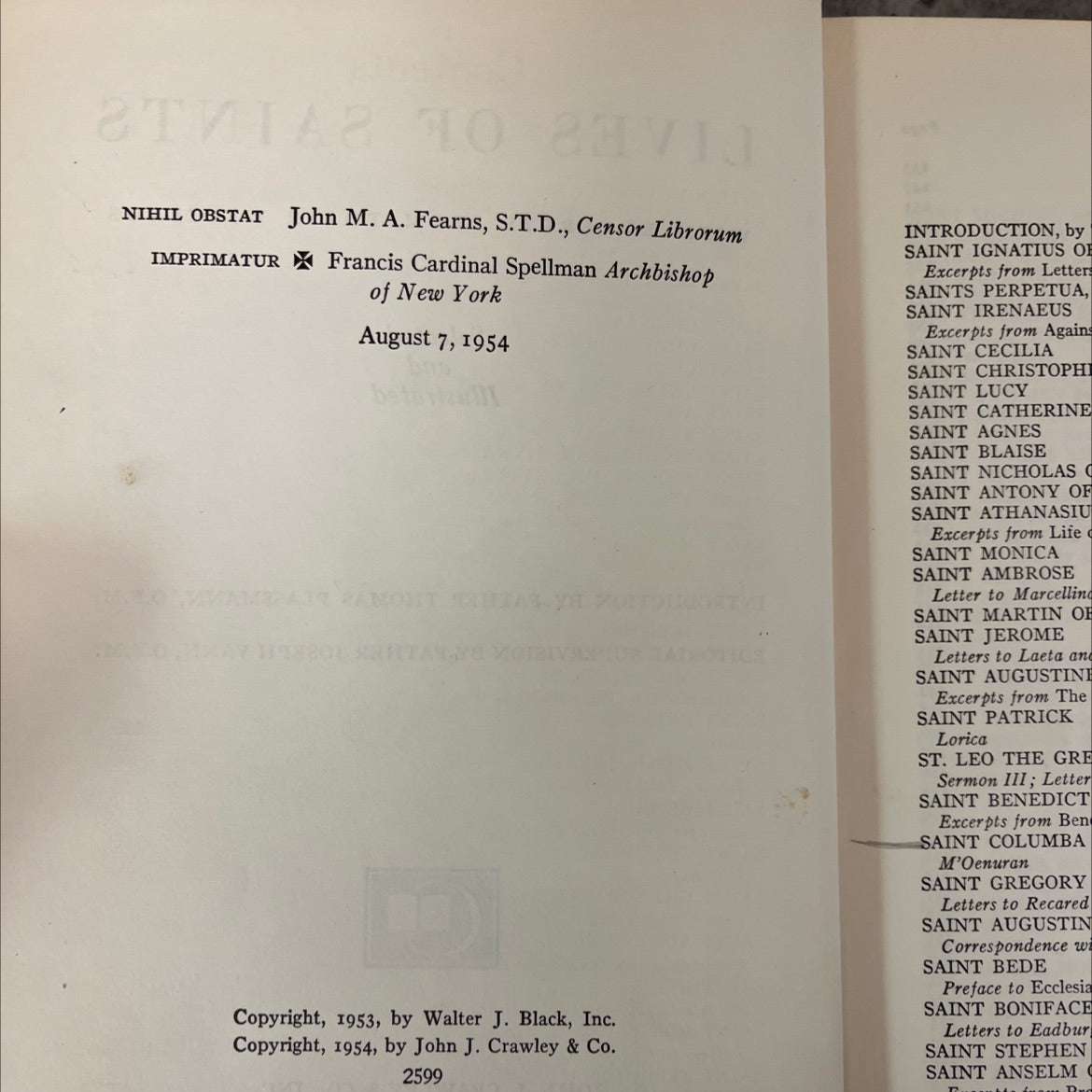 lives of saints with excerpts from their writings selected and illustrated book, by unknown, 1954 Hardcover, Vintage image 3
