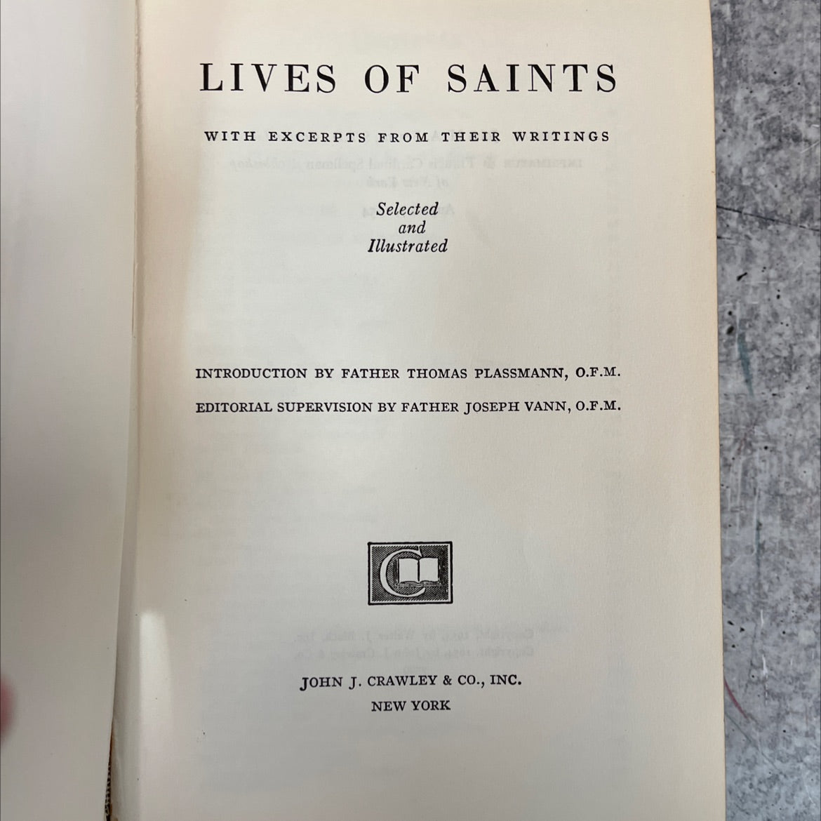 lives of saints with excerpts from their writings selected and illustrated book, by unknown, 1954 Hardcover, Vintage image 2