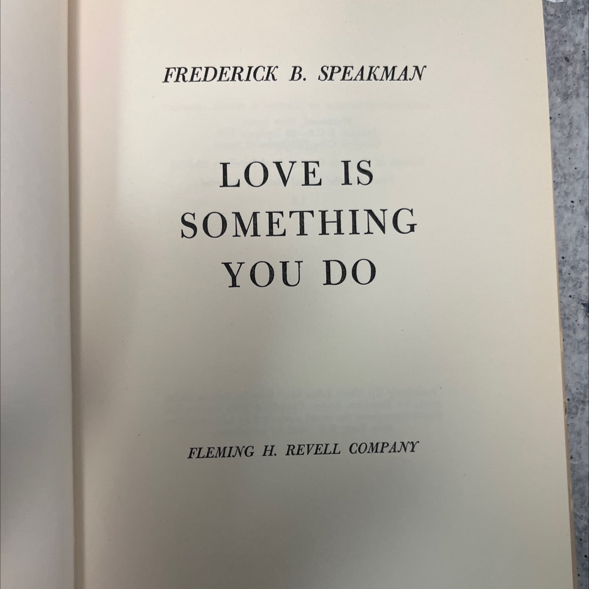 love is something you do book, by frederick b. speakman, 1959 Hardcover, Vintage image 2