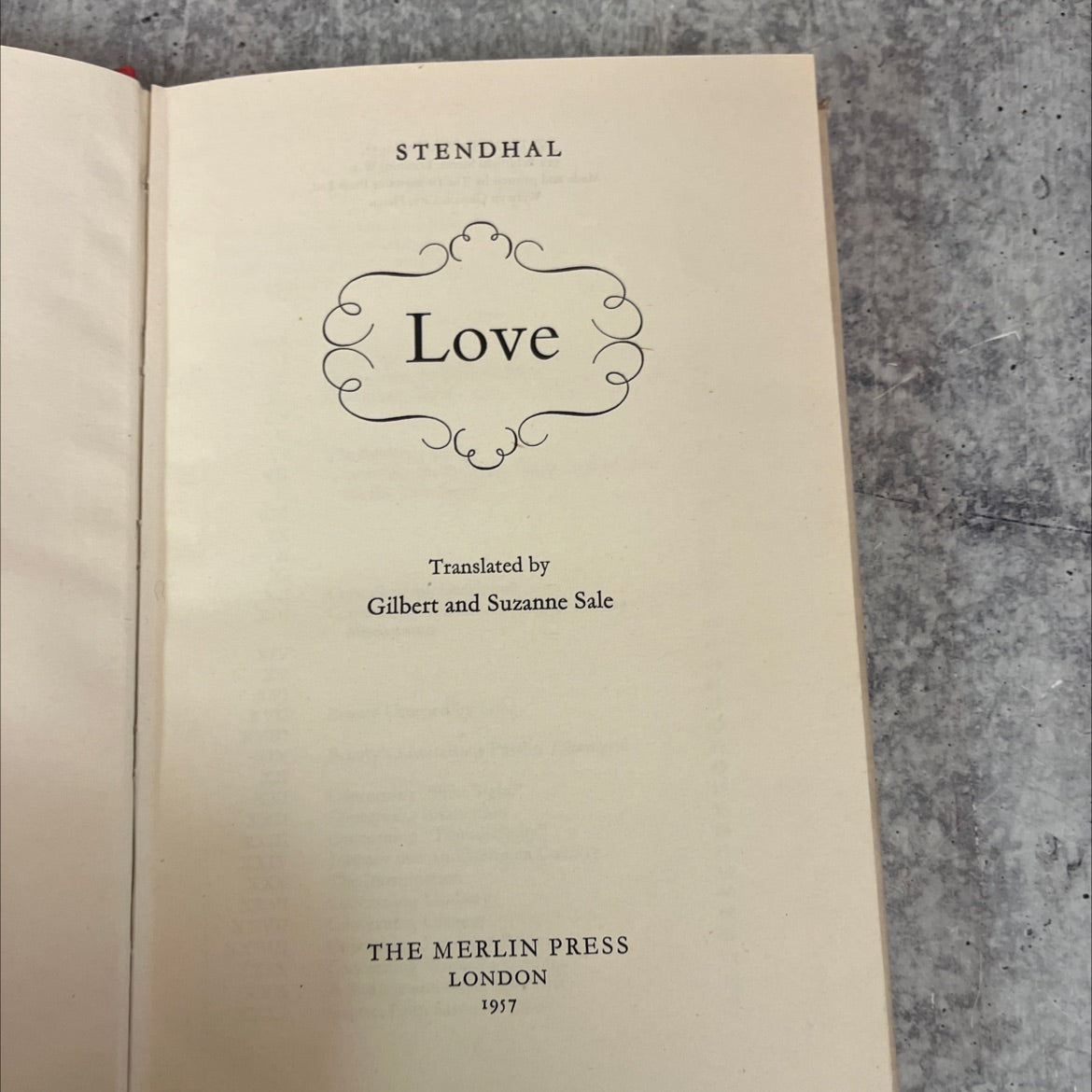 love book, by stendhal, 1957 Hardcover image 2