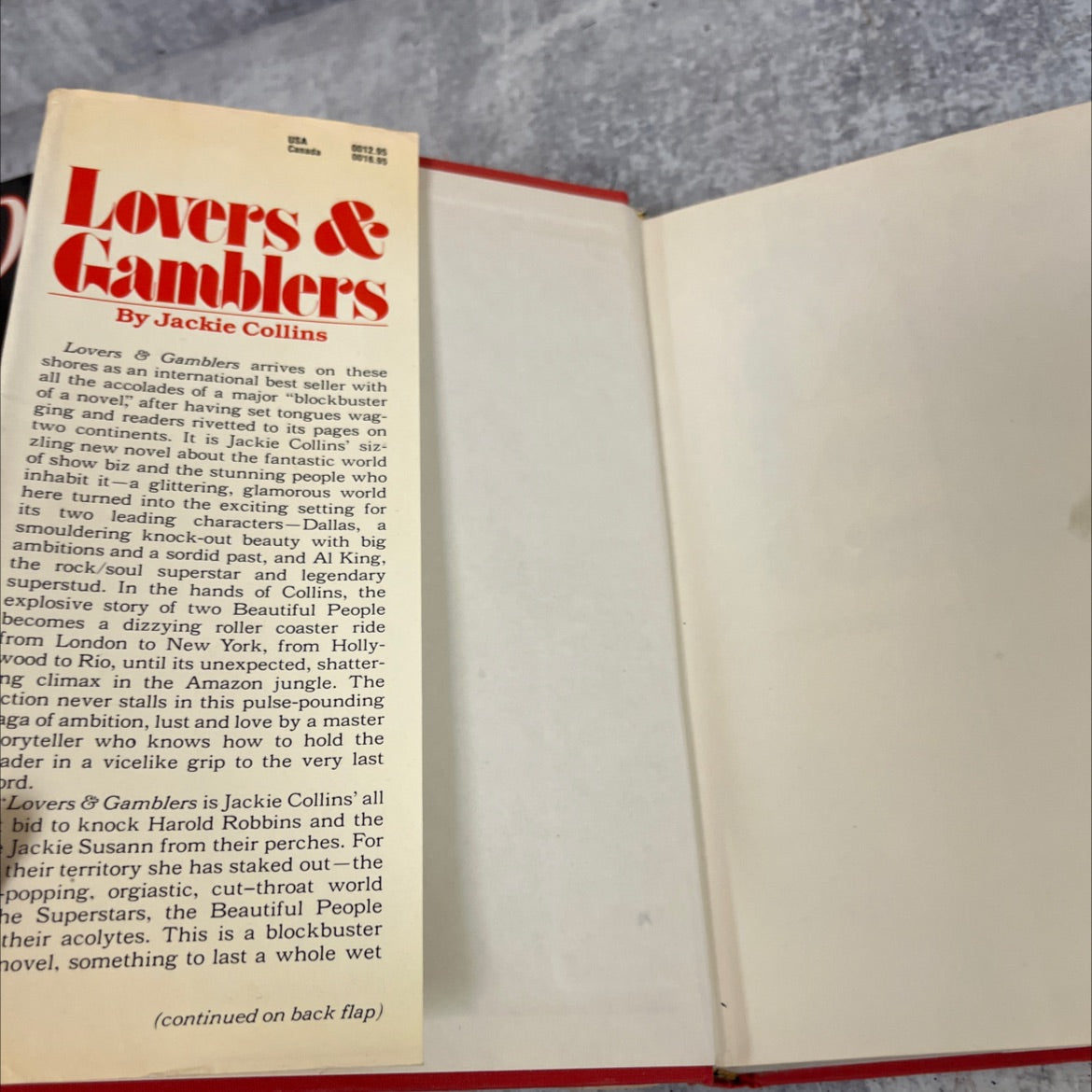 lovers & gamblers book, by jackie collins, 1978 Hardcover image 4