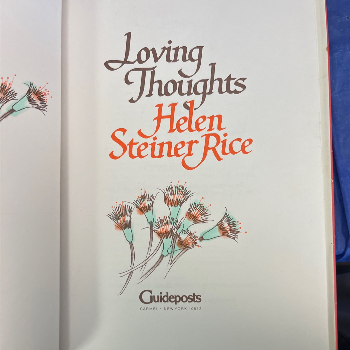 loving thoughts book, by helen steiner rice, 1985 Hardcover image 2