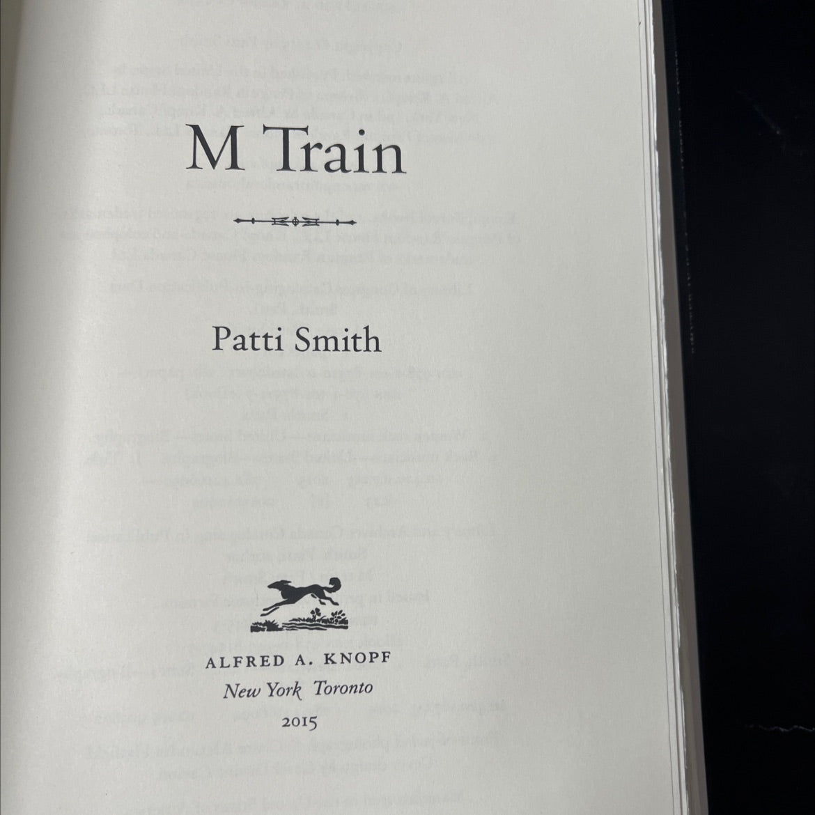 m train book, by Patti Smith, 2015 Hardcover image 2