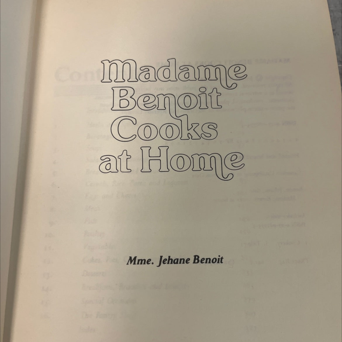 madame benoit cooks at home book, by jehane benoît, 1978 Hardcover image 2