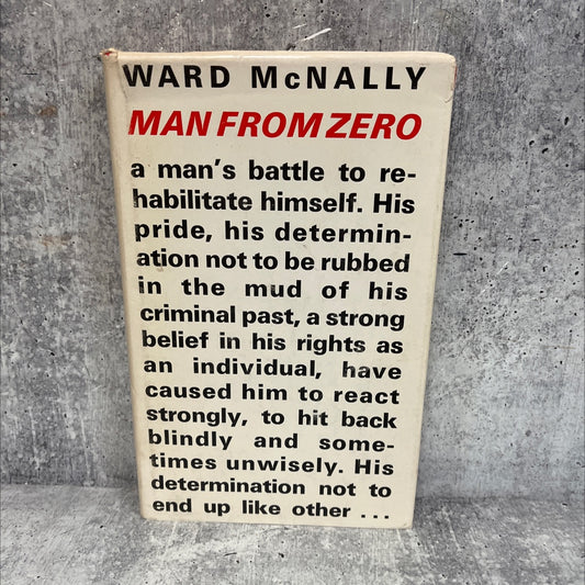 man from zero book, by ward mcnally, 1973 Hardcover image 1