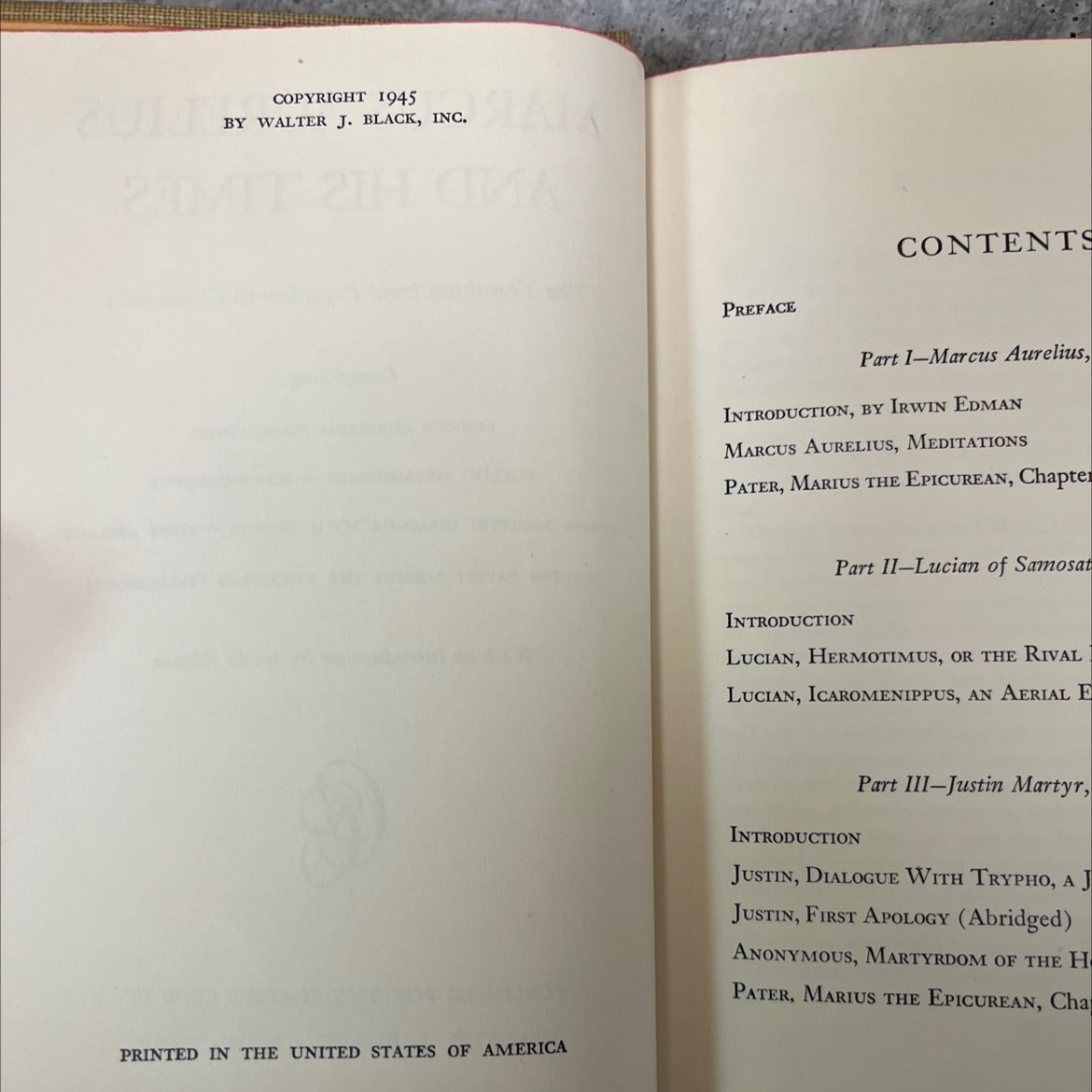 marcus aurelius and his times: the transition from paganism to christianity book, by unknown, 1945 Hardcover, Vintage, image 3