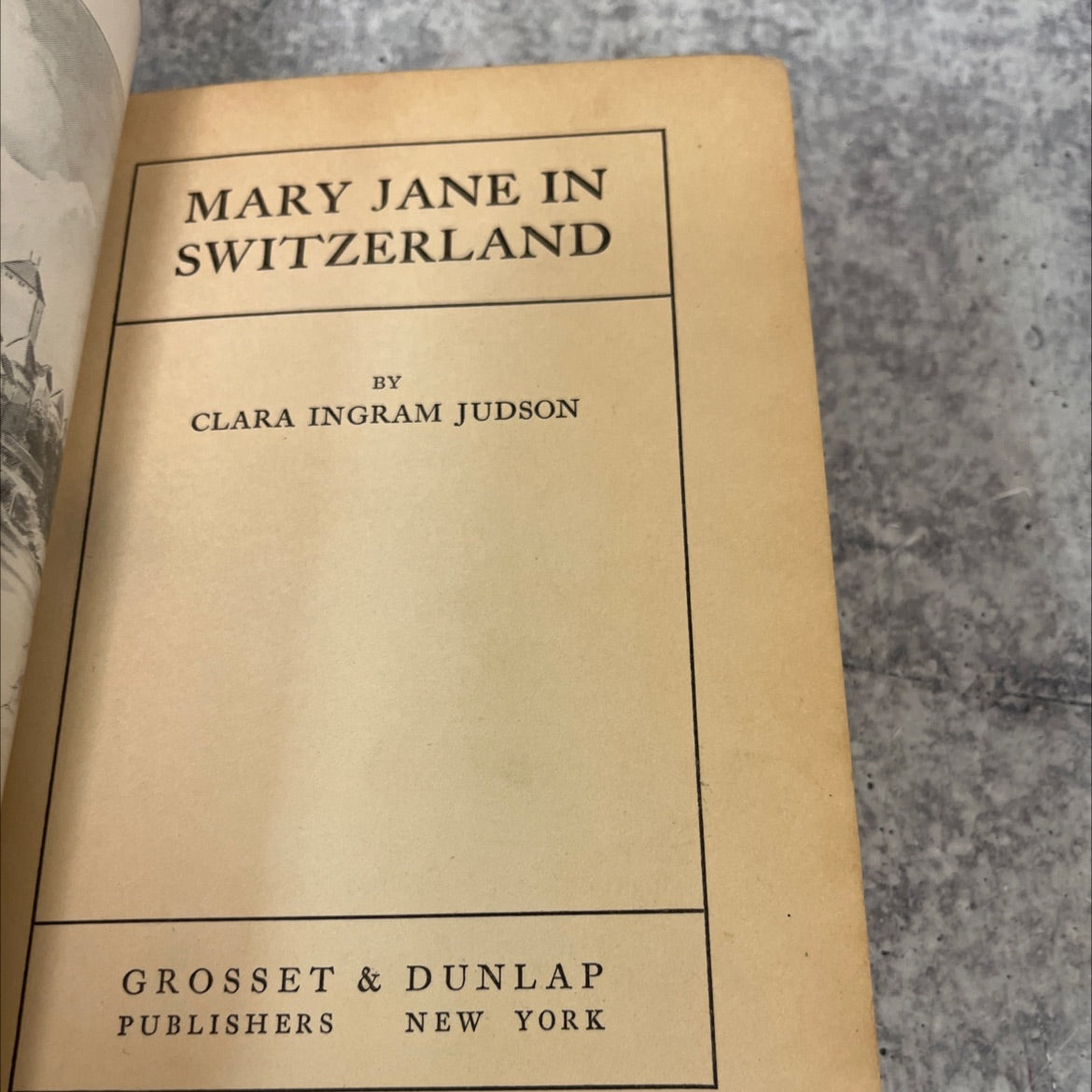 mary jane in switzerland book, by clara ingram judson, 1931 Hardcover image 2