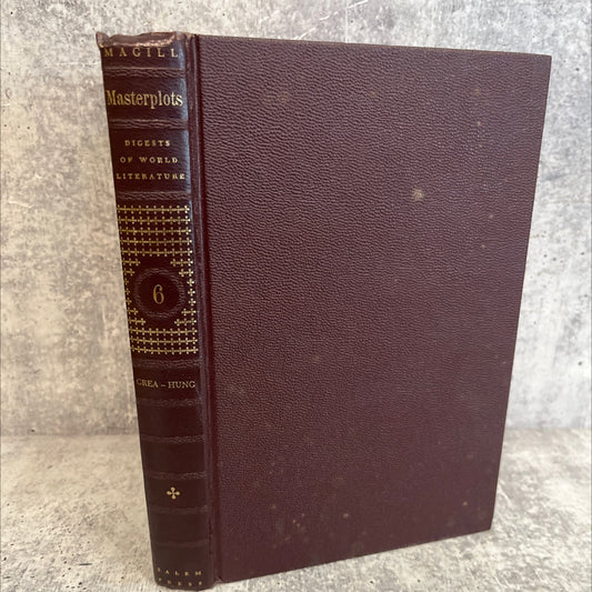 masterplots 15-volume combined edition book, by frank n. magill, 1964 Leather, Vintage image 1