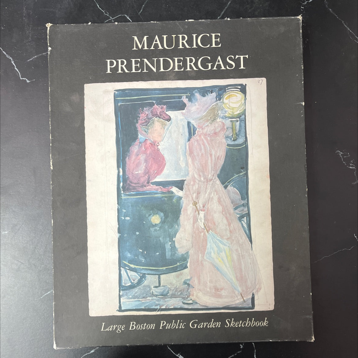 maurice prendergast large boston public garden sketchbook book, by maurice prendergast, 1987 Hardcover, First Edition, image 1