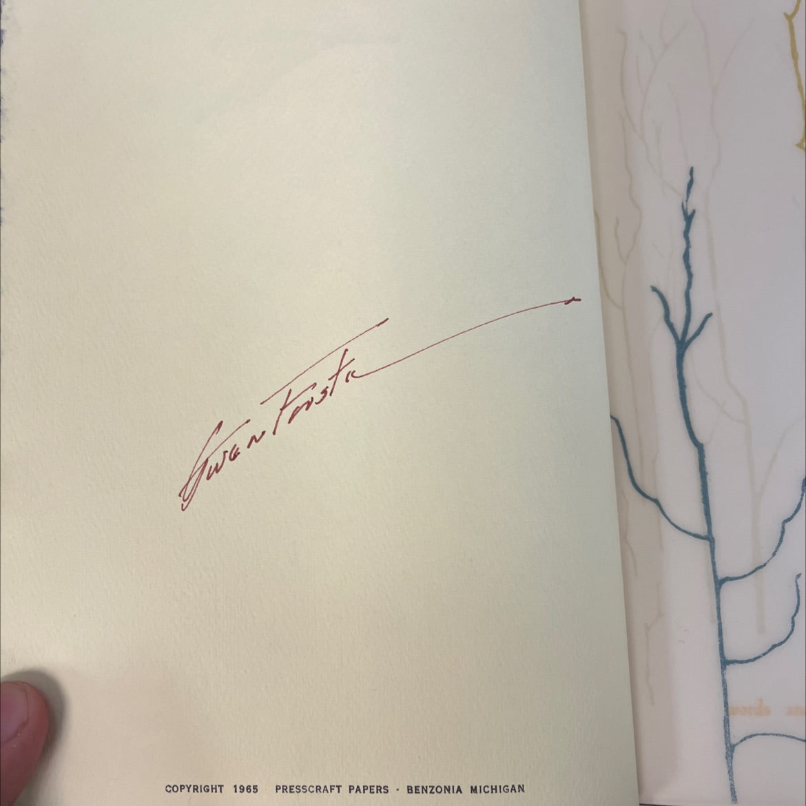 SIGNED michigan to those who see book, by gwen frostic swantoista, 1965 Hardcover, First Edition, Vintage image 3