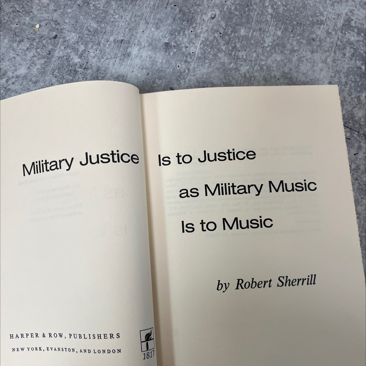 military justice is to justice as military music is to music book, by Robert Sherrill, 1970 Hardcover, First Edition image 2