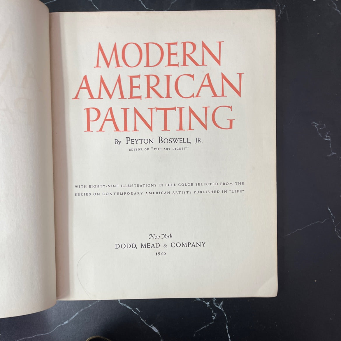 modern american painting book, by peyton boswell, jr., 1940 Hardcover, Vintage image 2