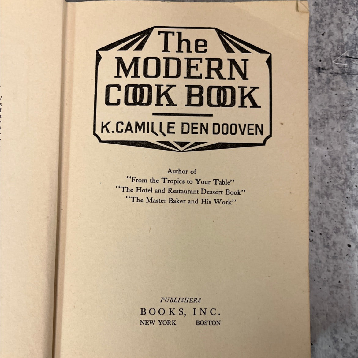 modern cook book book, by k.camille den dooven, 1939 Hardcover, Vintage image 2