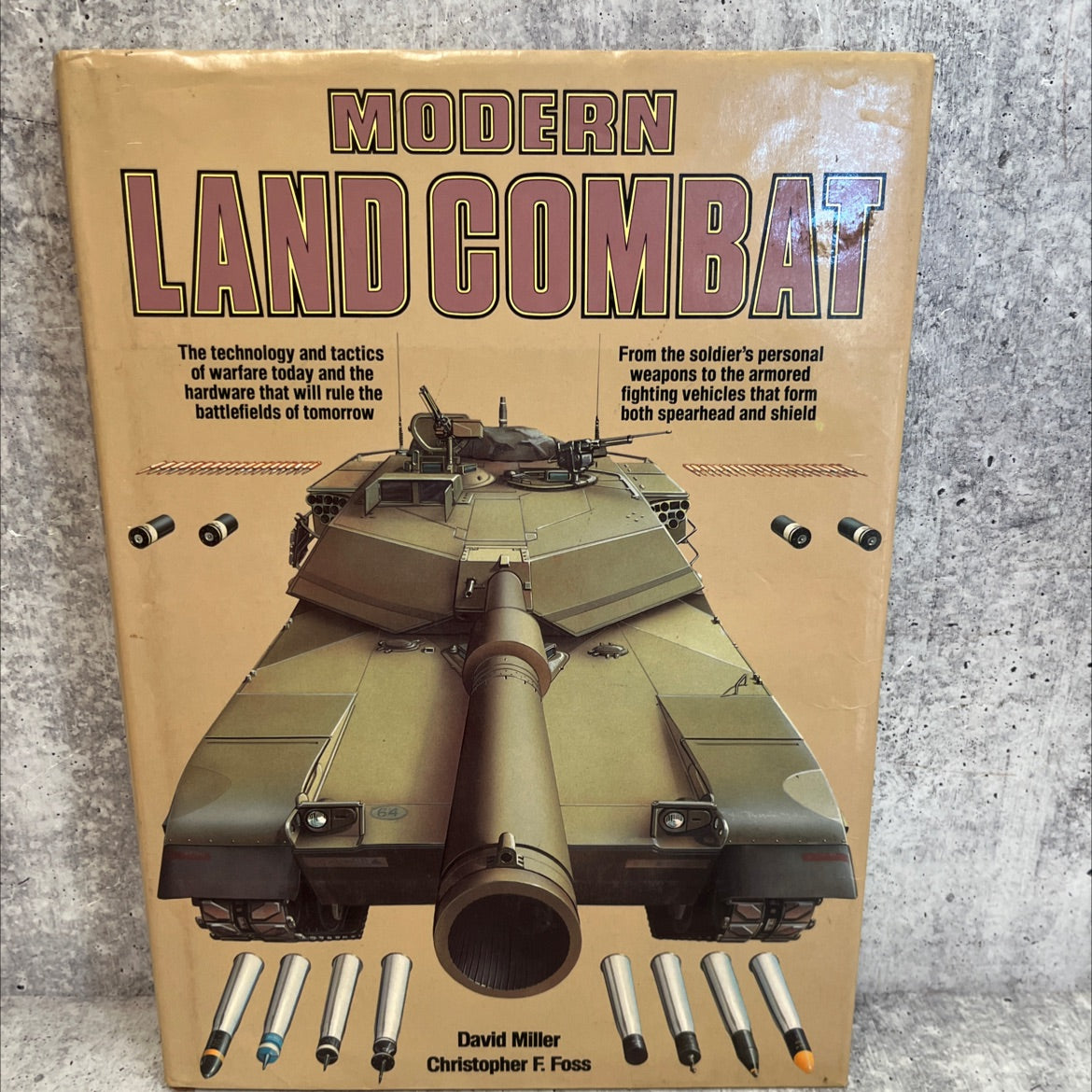 modern land combat book, by david miller, christopher f. foss, 1987 Hardcover image 1