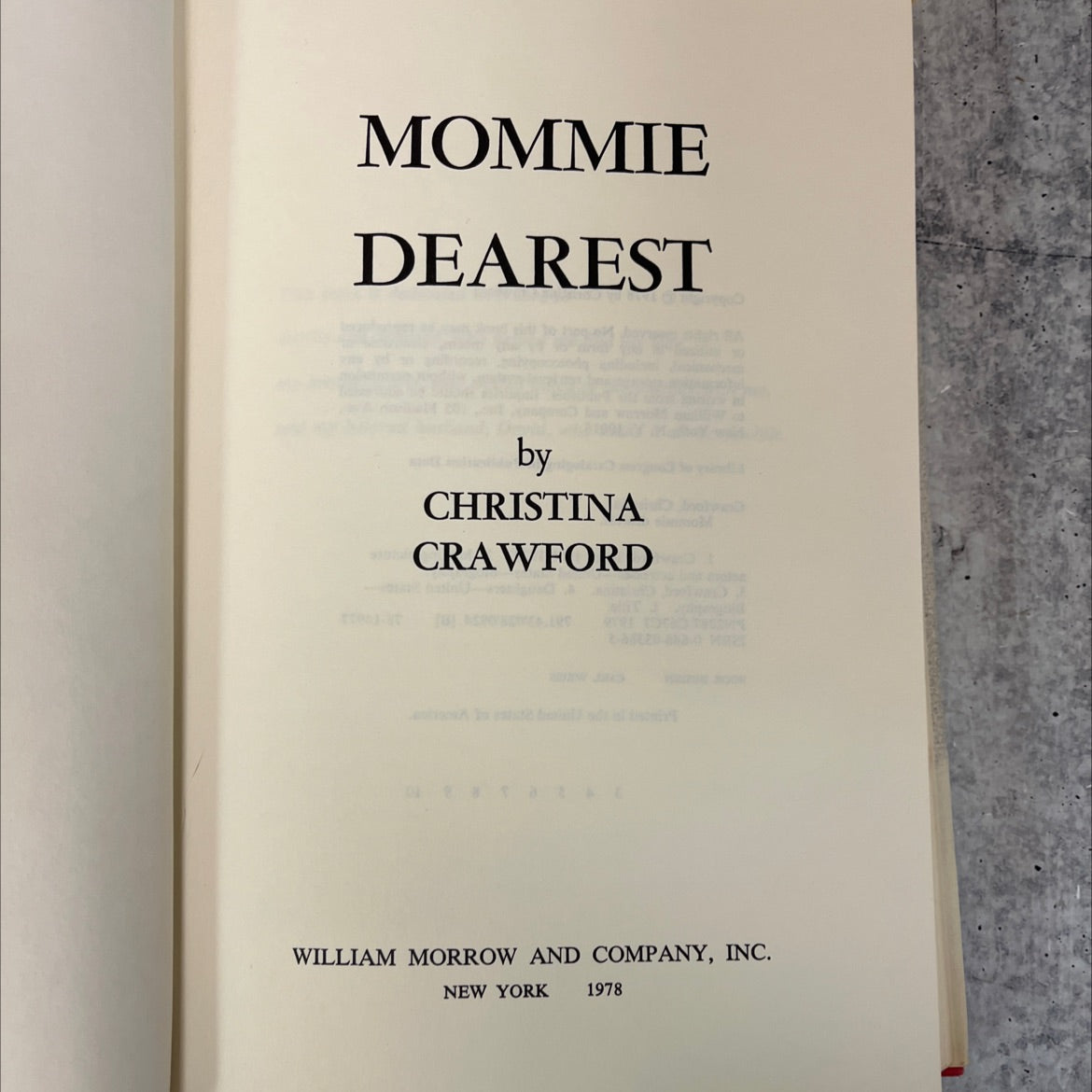 mommie dearest book, by christina crawford, 1978 Hardcover, Vintage image 2