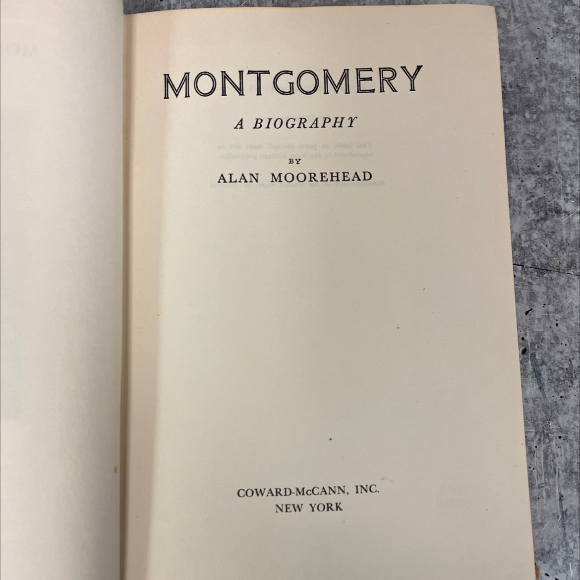 montgomery a biography book, by alan moorehead, 1946 Hardcover, Vintage image 2