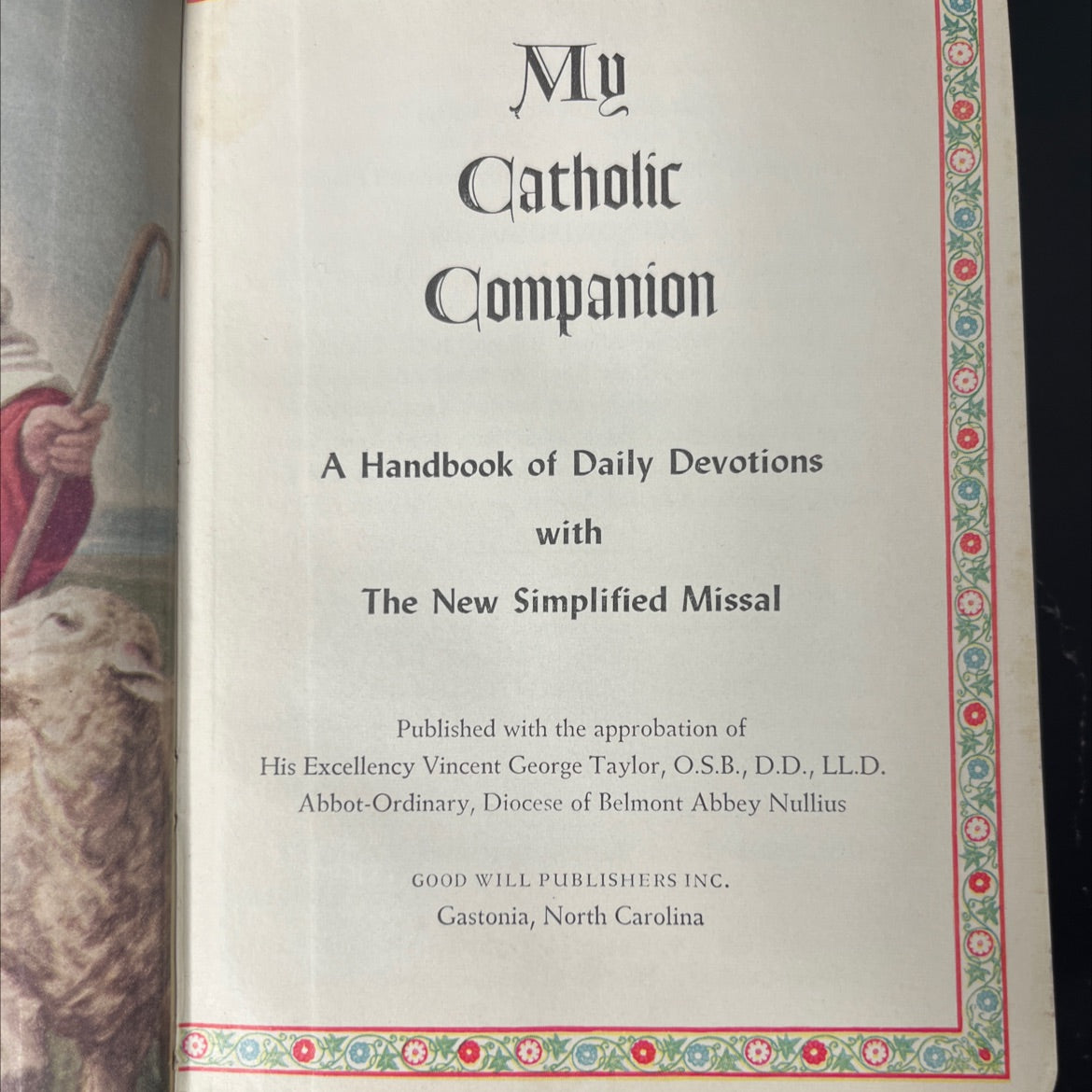 my catholic companion a handbook of daily devotions with the new simplified missal book, by good will publishers inc., image 2