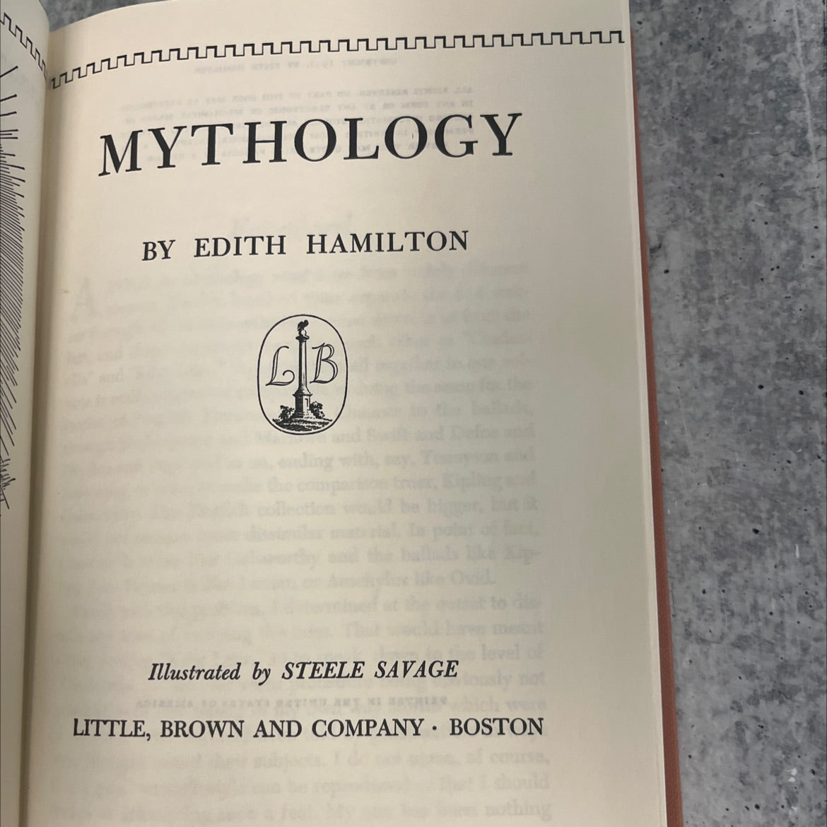 mythology book, by edith hamilton, 1942 Hardcover image 2