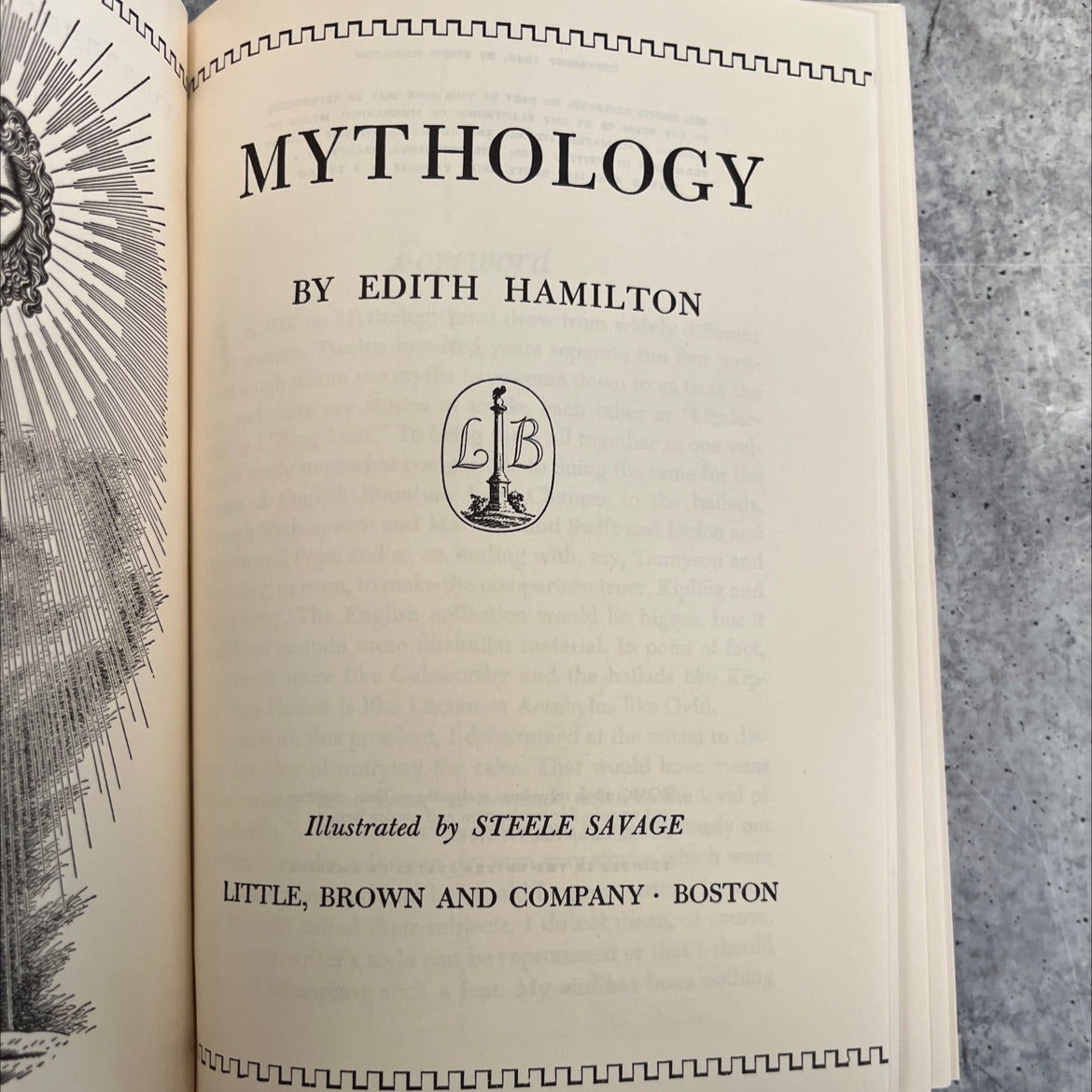 mythology book, by edith hamilton, 1942 Hardcover, Vintage image 2