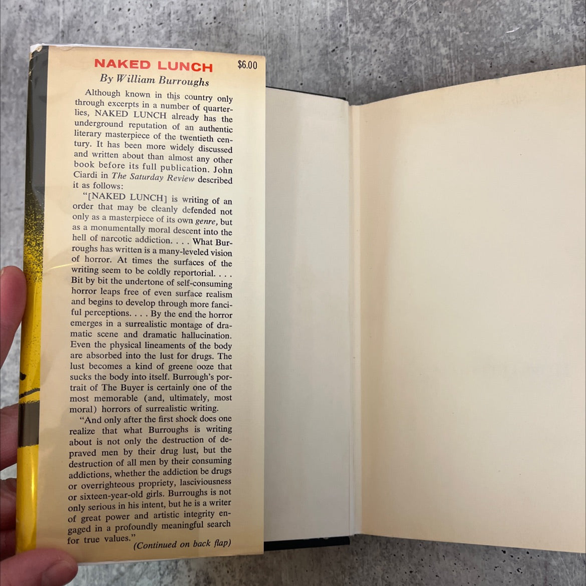 naked lunch book, by William S. Burroughs, 1959 Hardcover image 4