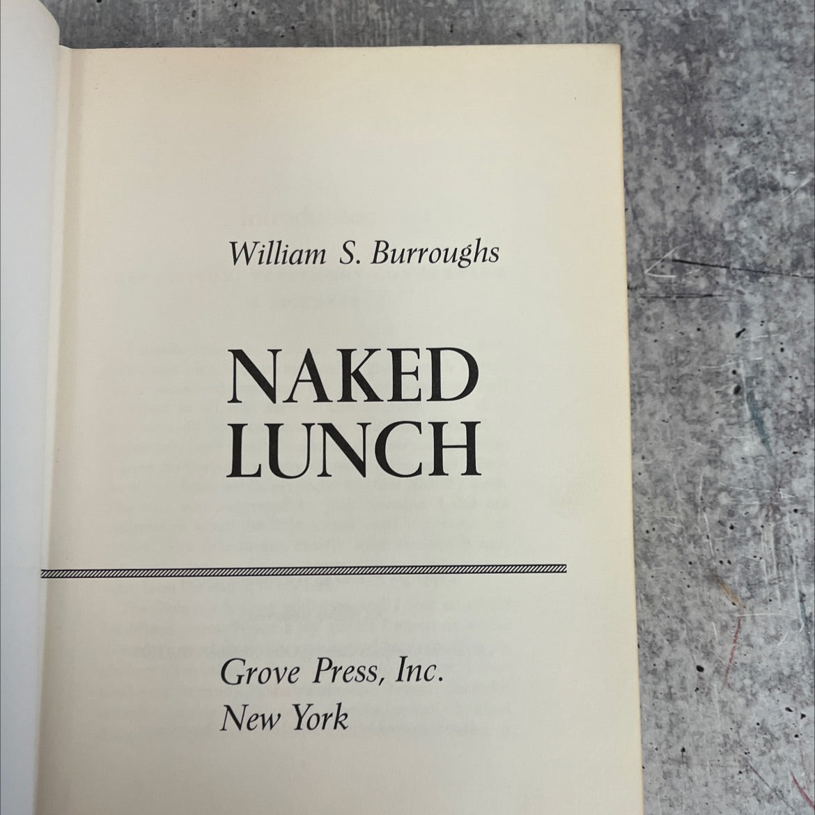 naked lunch book, by William S. Burroughs, 1959 Hardcover image 2