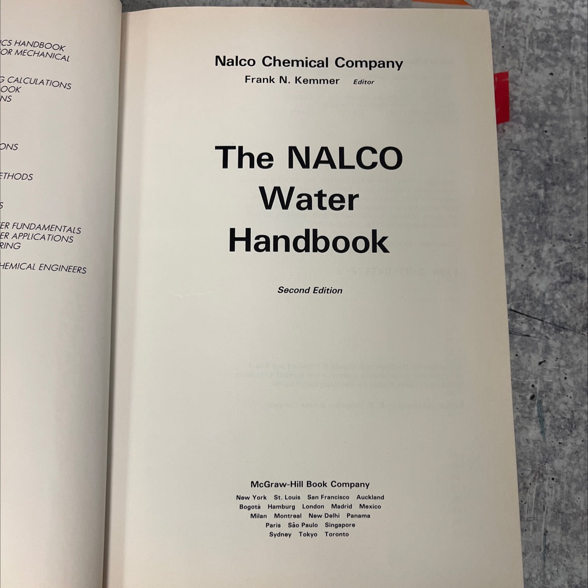 nalco water handbook book, by frank n. kemmer, 1988 Hardcover, Vintage image 2