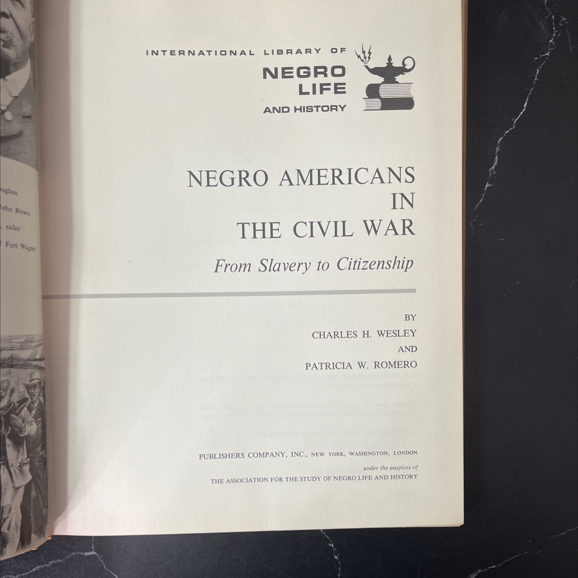 negro americans in the civil war from slavery to citizenship book, by charles h. wesley and patricia w. romero, 1968 image 2